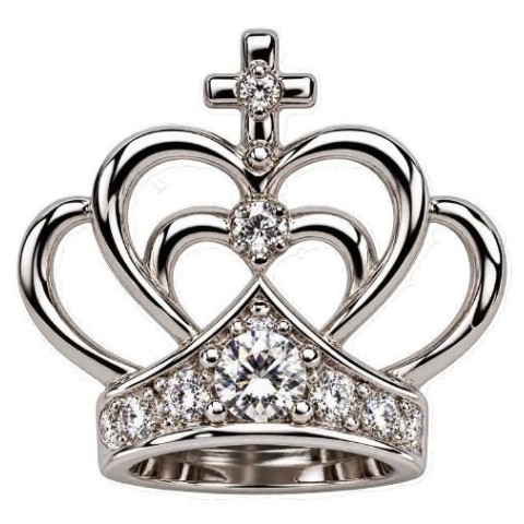 CIONDOLO A CORONCINA ARGENTO 2.5CM